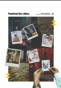 Artistic collage design featuring photographs, creative textures, and visually arranged printed memories.